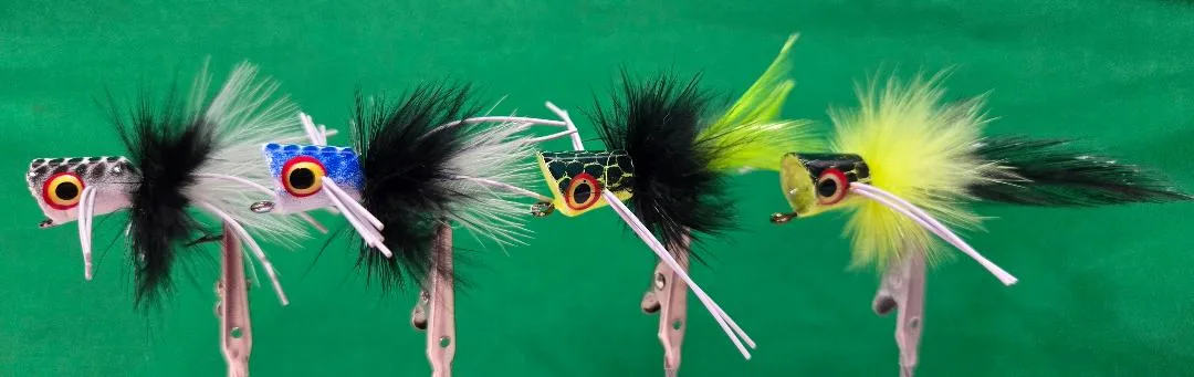 Spook Bass Poppers Four Spook Bass Poppers by Pultz in assorted colors